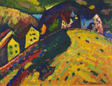 瓦西里-康定斯基-1909-穆尔瑙的房屋艺术印刷品美术复制品墙艺术 id-a7oiohr41