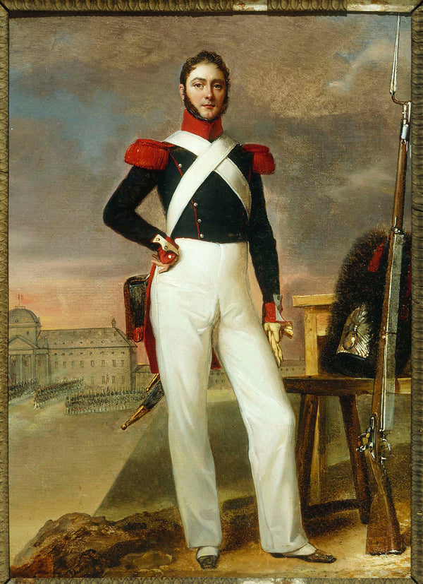 alexandre-jean-dubois-drahonet-1830-marin-burty-draper-dressed-grenadier-art-print-fine-art-reproduction-wall-art