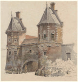 alexander-oltmans-jr-1824-city-gate-with-towers-art-print-fine-art-reproduction-wall-art-id-a7quks6d6