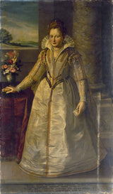 匿名 1550 號稱薩爾維亞蒂家族女性肖像藝術印刷品美術複製品牆藝術