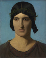 吉恩·莱昂·杰罗姆（Jean-Leon Gerome）1860一位意大利妇女的头艺术印花精美的艺术复制品墙艺术ID A7S2HKLZI