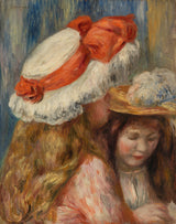 פייר-אוגוסט-רנואר-ילדות-עם-כובעים-כובעים-בנות-אמנות-הדפס-אמנות-רפרודוקציה-קיר-אמנות-id-a7s6g935x