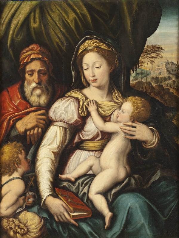 unknown-16th-century-the-holy-family-with-the-infant-st-john-art-print-fine-art-reproduction-wall-art-id-a7sa1txbp