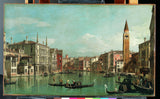 canaletto 1730年，大运河威尼斯与camo黛拉明爱在东南看向正确的艺术印刷精美的艺术复制品墙壁艺术ID a7sufej1o