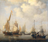 威廉·范·德·维尔德-ii-1650-a-平静的海上艺术印刷品美术复制品墙艺术 id-a7sz6dicj