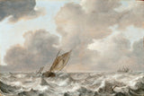 jan-porcellis-1629-laevad-mõõdukas tuulekeses-kunst-print-kaunite-kunst-reproduktsioon-seinakunst-id-a7tbgf5tg