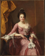 约瑟夫·赖特1770年的肖像的女人艺术打印精细艺术复制墙艺术id a7tjuol3c