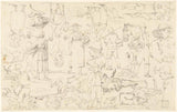 anthonie-willem-hendrik-nolthenius-de-man-1814-sketch-sheet-with-many-figures-and-animals-art-print-fine-art-reproduction-wall-art-id-a7u3kihdr