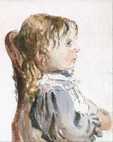 大卫·考克斯1840女孩在一个pinafore艺术印刷精美的艺术再现墙艺术id a7u7wy7qd