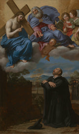 domenico-zampieri-1622-圣尼古拉·伊洛阿拉斯的基督和神的视野艺术打印精美的艺术复制墙艺术id-a7vup17tv