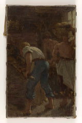 保罗·阿尔伯特·博杜安历史小麦制作面包素描为巴黎十五区艺术印刷美术复制墙学校艺术
