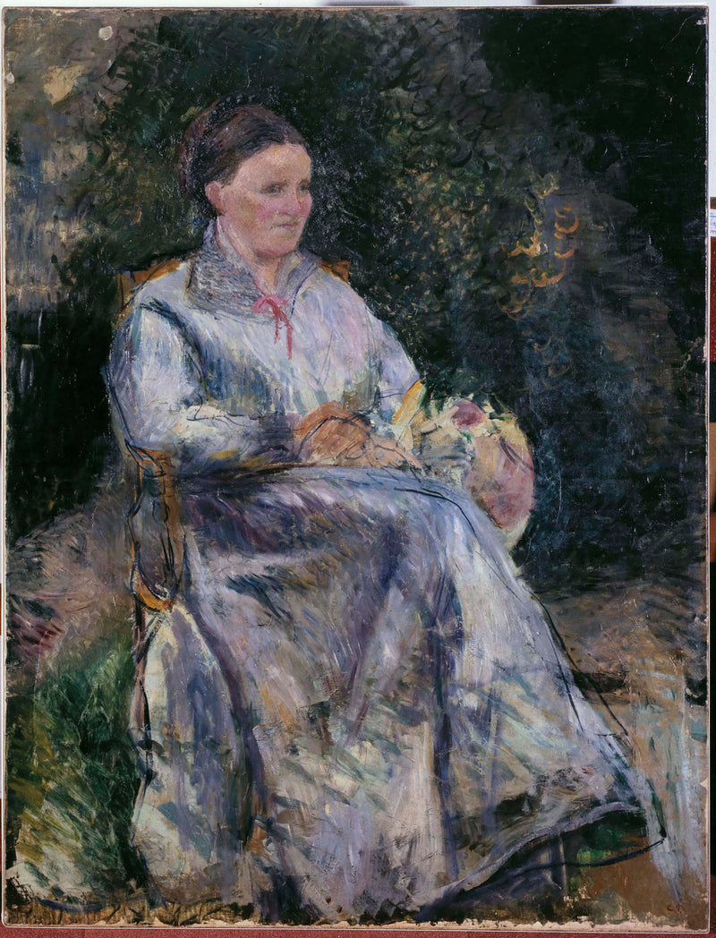 camille-pissarro-1874-julie-pissarro-garden-art-print-fine-art-reproduction-wall-art