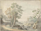 onbekend-1700-Italiaans-landschapskunstprint-fine-art-reproductie-muurkunst-id-a7ylqapuy