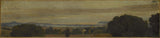 Jean-Jacques-Henner-1859-이탈리아 풍경-바다 예술-인쇄-미술-복제-벽 예술
