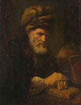 卡雷爾·范德·普盧姆-1700-穿毛皮帽的老人藝術印刷美術複製品牆藝術 ID-a7zn13yzt