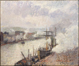 camille-pissarro-1896-barcos-a-vapor-no-porto-de-rouen-impressão-de-arte-reprodução-de-belas-artes-arte-de-parede-id-a80sbz3dk