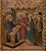 里格洛斯大師聖母瑪利亞和聖徒彼得保羅約翰福音傳教士和亞歷山大的凱瑟琳出現在聖馬丁藝術印刷品美術中複製牆藝術 id-a80t52in8