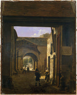 etienne-bouhot-1815-cour-d-une-maison-roulante-rue-saint-denis-dite-st-catherine-yard-art-print-fine-art-reproduction-wall-art