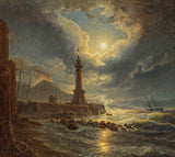 joseph-rebell-1827-ngọn hải đăng-ở-cảng-naples-trong-ánh trăng-nghệ thuật-in-mịn-nghệ thuật-sản xuất-tường-nghệ thuật-id-a82mhhjay