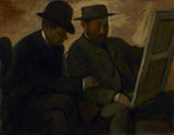 埃德加·德加-1880-保羅-拉方-和阿方斯-謝菲爾斯-檢查繪畫藝術印刷美術複製品牆藝術 id-a83tfhnoq