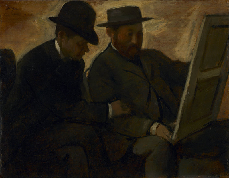 edgar-degas-1880-paul-lafond-and-alphonse-cherfils-examining-a-painting-art-print-fine-art-reproduction-wall-art-id-a83tfhnoq