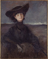jean-louis-forain-1905-portret-van-gravin-anna-de-noailles-gebore-brancoveanu-1876-1933-digter-kuns-druk-fyn-kuns-reproduksie-muurkuns