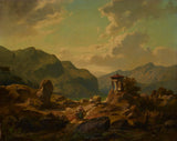 carlo-brioschi-1857-山风景与湖艺术打印精细艺术复制墙艺术ID-a85xefu7g