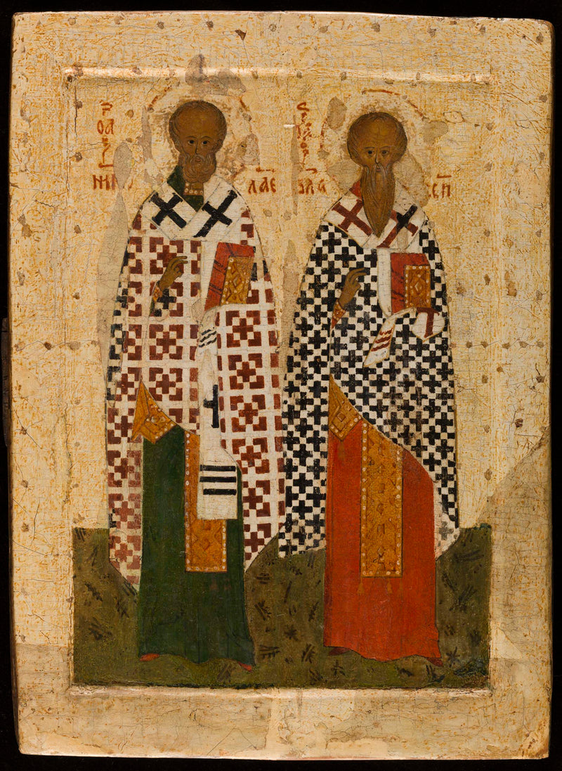 novgorod-ecole-de-la-russie-du-nord-1500-saint-nicolas-and-saint-blaise-art-print-fine-art-reproduction-wall-art