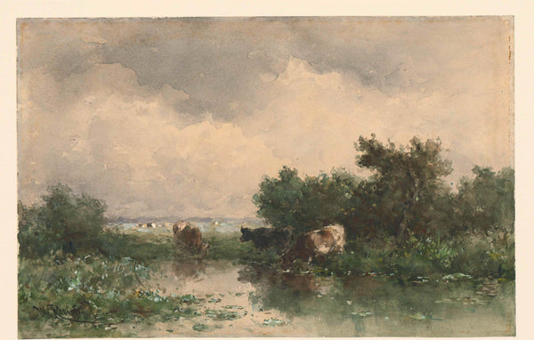 willem-roelofs-i-1832-three-cows-with-a-puddle-art-print-fine-art-reproduction-wall-art-id-a86rkrkf0