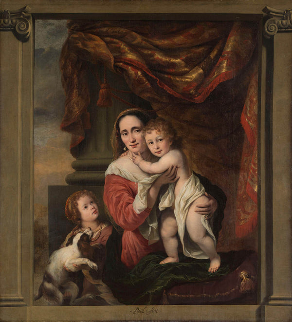 ferdinand-bol-1662-caritas-joanna-de-geer-1629-1691-with-her-children-art-print-fine-art-reproduction-wall-art-id-a896s2xxd