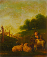 卡雷爾·杜雅爾丁年輕牧羊人給山羊擠奶藝術印刷精美藝術複製品牆藝術 id-a8ailyodb