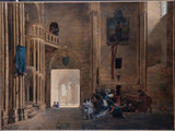 francois-marius-granet-1801-queen-blanche-of-castile-delivering-prisoners-art-print-fine-art-production-wall-art