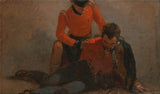 george-jones-1815-un-highlander-black-watch-assister-a-general-of-hussars-possible-lord-uxbridge-a-study-forhe-battle-of-waterloo-art-print-fine-art- reproduction-wall-art-id-a8blaw2v8