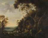 gijsbert-gillisz-de-hondecoeter-1652-landscape-with-shepherds-art-print-fine-art-reproduction-wall-art-id-a8bwlpc1p