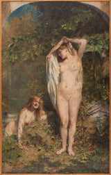 leon-francois-comerre-1910-under-the-sun-art-print-riproduzione-d'arte-wall-art