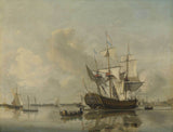 nicolaas-baur-1807-the-navys-frigaterotterdamon-the-maas-off-rotterdam-art-print-fine-art-reproduction-wall-art-id-a8eyzxpx3