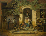henri-voordecker-1826-jagters-woningkuns-druk-kuns-reproduksie-muurkuns-id-a8fxph8xd
