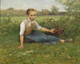 hugo-salmson-1882-branje-cvijeće-umjetnička-štampa-fine-umjetnička-reprodukcija-zidna-umjetnička-id-a8houmt5n