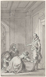 jacobus-buys-1734-两个女人和一个孩子跪着乞求绅士艺术印刷艺术复制墙艺术id-a8ks0lsfe