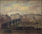 victor-lecomte-1918-a-ponte-da-tournelle-em-1918-impressão-de-arte-reprodução-de-arte-de-belas-arte-de-parede