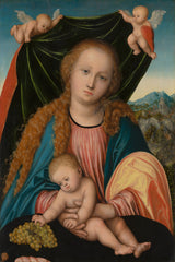 卢卡斯·克拉纳赫长老 1520 年处女和儿童艺术印刷品美术复制品墙艺术 id-a8m5hvp6u
