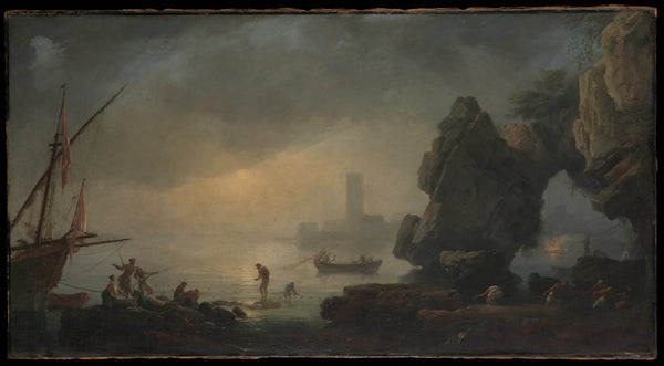 joseph-vernet-harbor-scene-with-a-grotto-and-fishermen-hauling-in-nets-art-print-fine-art-reproduction-wall-art-id-a8o7tccuo