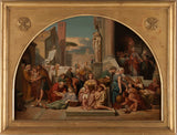 jean-louis-bezard-1844-skitse-til-st-elizabeth-kirken-de-syv-barmhjertigheds-kunst-print-fin-kunst-gengivelse-vægkunst
