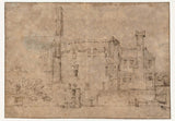rembrandt-van-rijn-1650-the-tower-swijgh-utrecht-do-amsterdamu-reprodukcja-dzieł sztuki-reprodukcja-sztuki-ściennej-id-a8p41d186