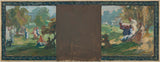 henri-justin-marret-1907-скица-за-општината-на-гентилно-гентилски-пејсажи-уметност-печатење-фина уметност-репродукција-ѕидна уметност