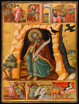 ecole-de-ecole-bulgare-bulgarie-1700-profeten-elijah-och-scener-ur-hans-liv-konst-tryck-konst-reproduktion-vägg-konst