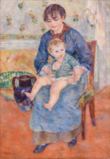 pierre-auguste-renoir-1881-jonge-moeder-jonge-moeder-kunstprint-kunst-reproductie-muurkunst-id-a8qjqqvq0