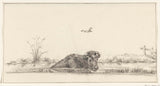 ז'אן ברנרד -1775-פרה במים-אמנות-הדפס-אמנות-רבייה-קיר-אמנות-id-a8rq241gc