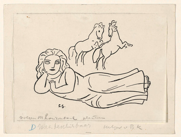 leo-gestel-1891-lying-woman-behind-two-horses-art-print-fine-art-reproduction-wall-art-id-a8s0002mp