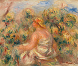 pierre-auguste-renoir-1918-kobieta-w-kapeluszu-w-krajobrazie-kobieta-w-kapeluszu-w-krajobrazie-druk-reprodukcja-dzieł sztuki-sztuka-ścienna-id-a8s1qgxiq